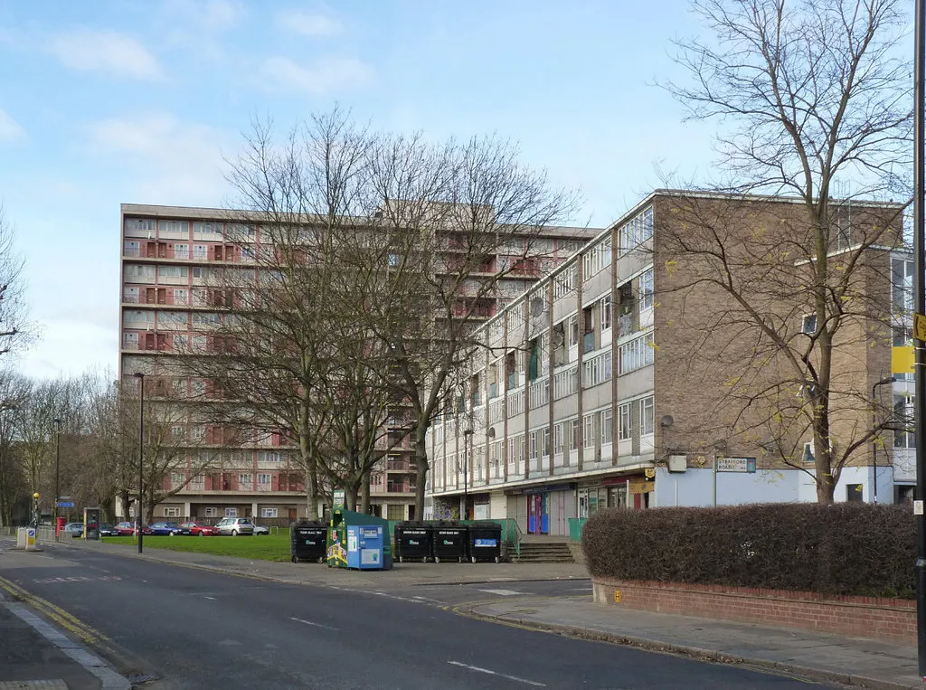 The South Acton estate before redevelopment, 2012