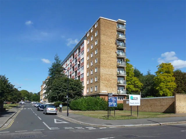 Grahame Tower on the South Acton estate in 2012, since demolished