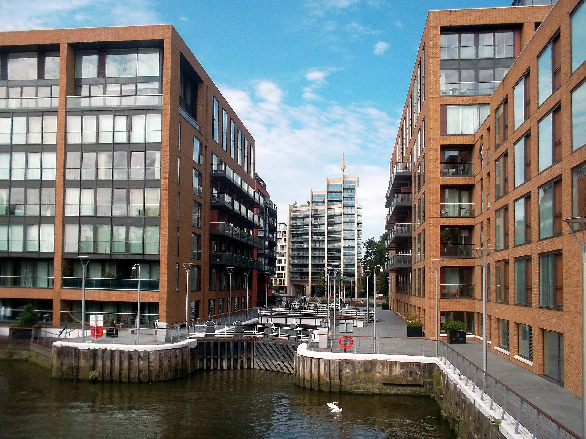 Grosvenor Waterside around the canal basin