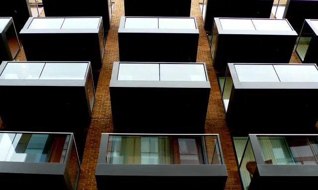 Balconies on one of the Grosvenor Waterside apartment blocks