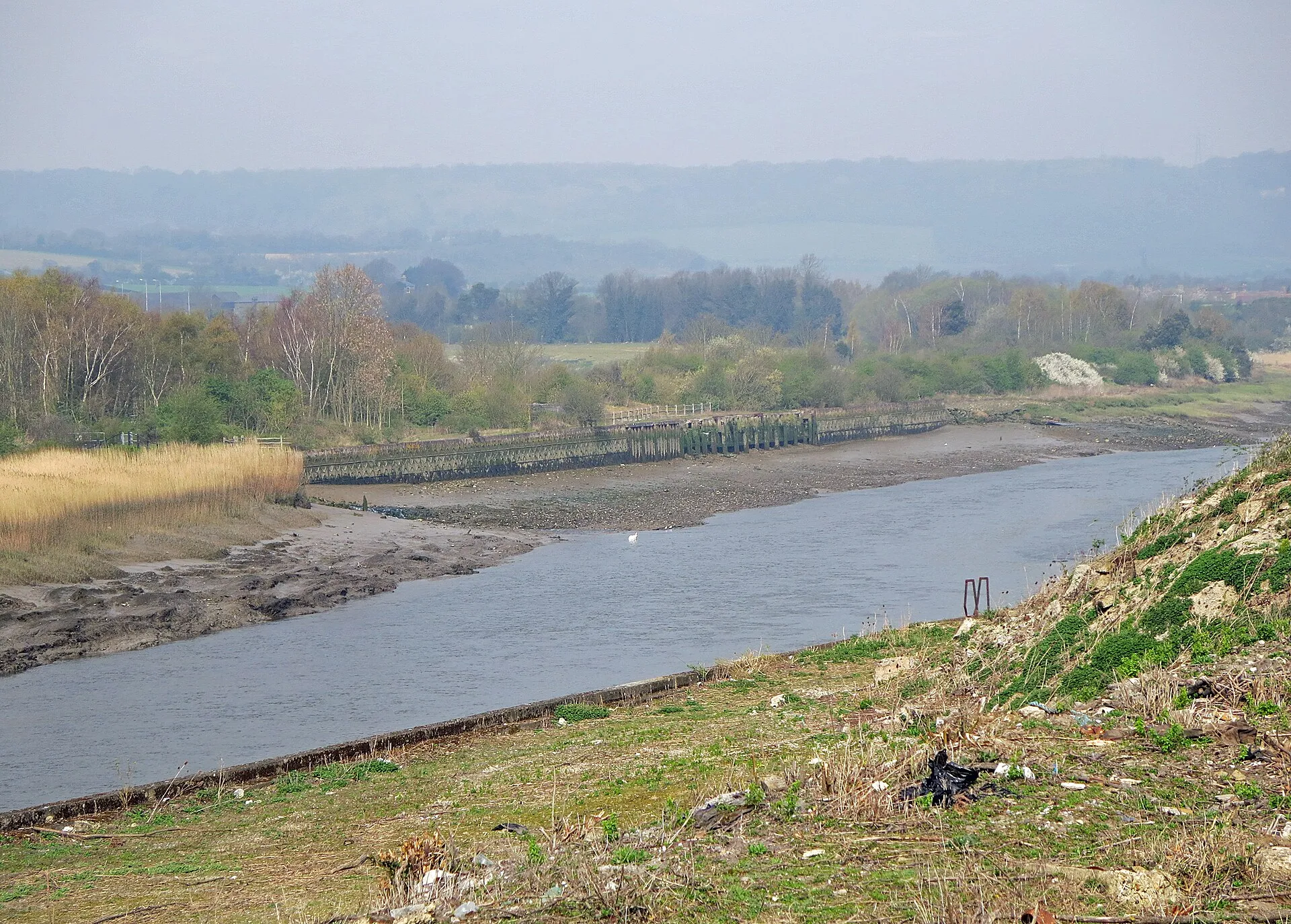 The old Holborough cement wharf on the River Medway, 2014