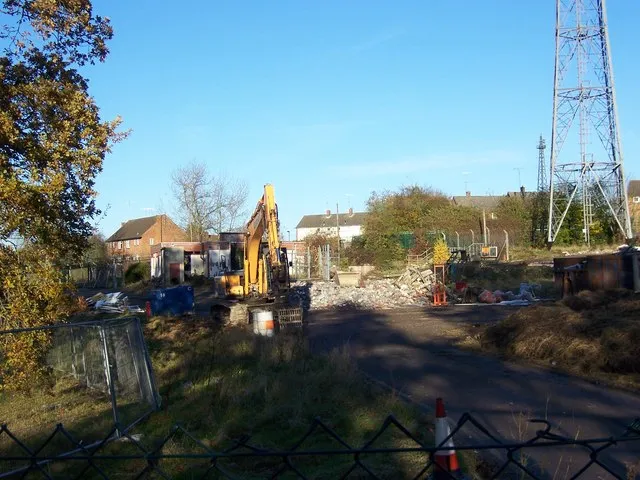 Demolition on the former RAF Uxbridge site, 2012