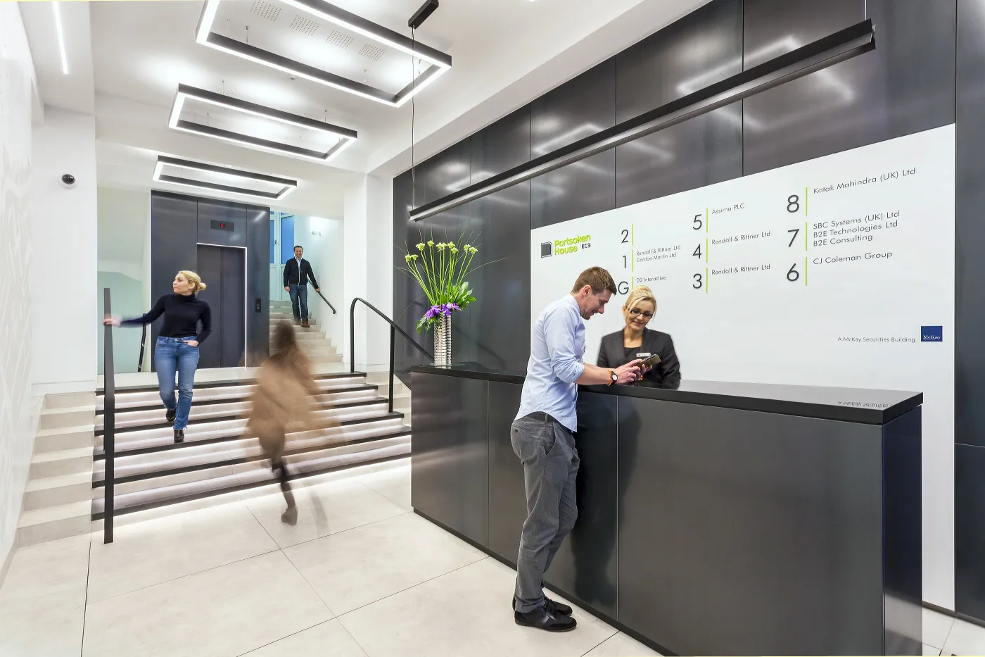 modern welcoming reception